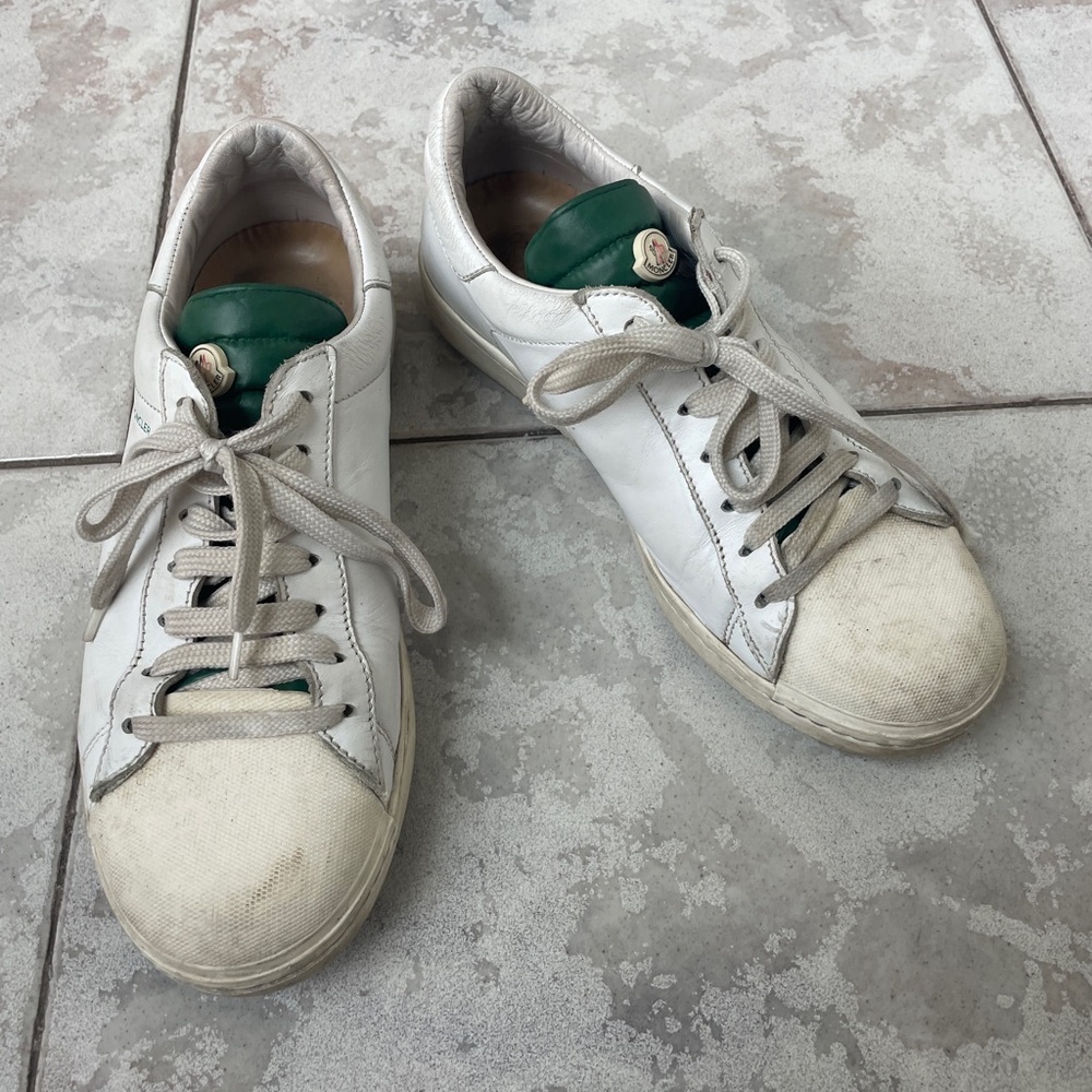 Moncler womens sneakers green with logo size 8 - Picture 1 of 5